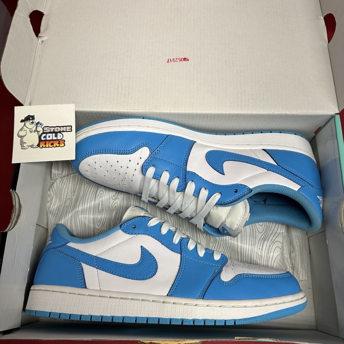 Nike Air Jordan 1 Low Retro SB UNC Blue OG Size 10 CJ7891-401 Eric