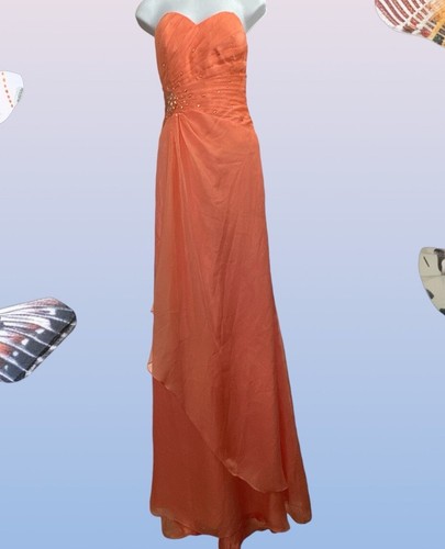 Womens Bicici prom formal evening dress size M Salmon Peachy color