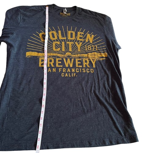 Honour Brand Golden City 1871 Brewery San Francisco Cali T-Shirt Mens XL Blue - Picture 10 of 11