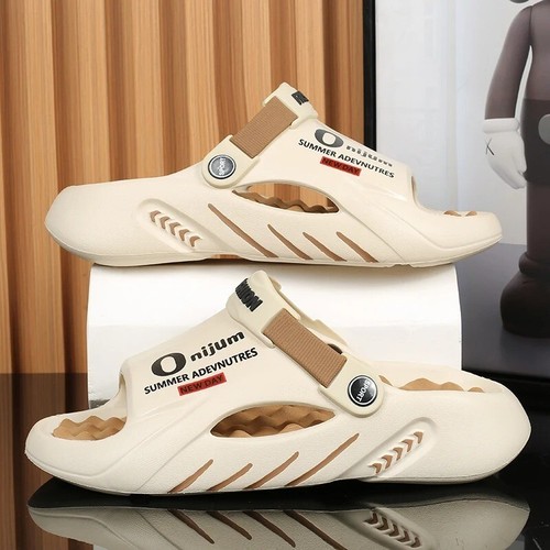 Men Slippers 2025 New Summer EVA Soft-soled Platform Slides Sandals Indoor - Foto 8 di 14