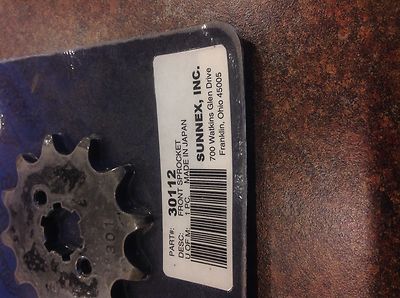Sun star sunstar power drive case hardened sprocket 30112 kawasaki