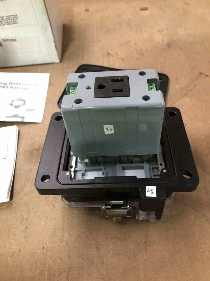 Grace H-RF0-K2 Domestic GFCI Inside-Outside Rear Outlet 120VAC 5A -NIB - Image 4 of 4