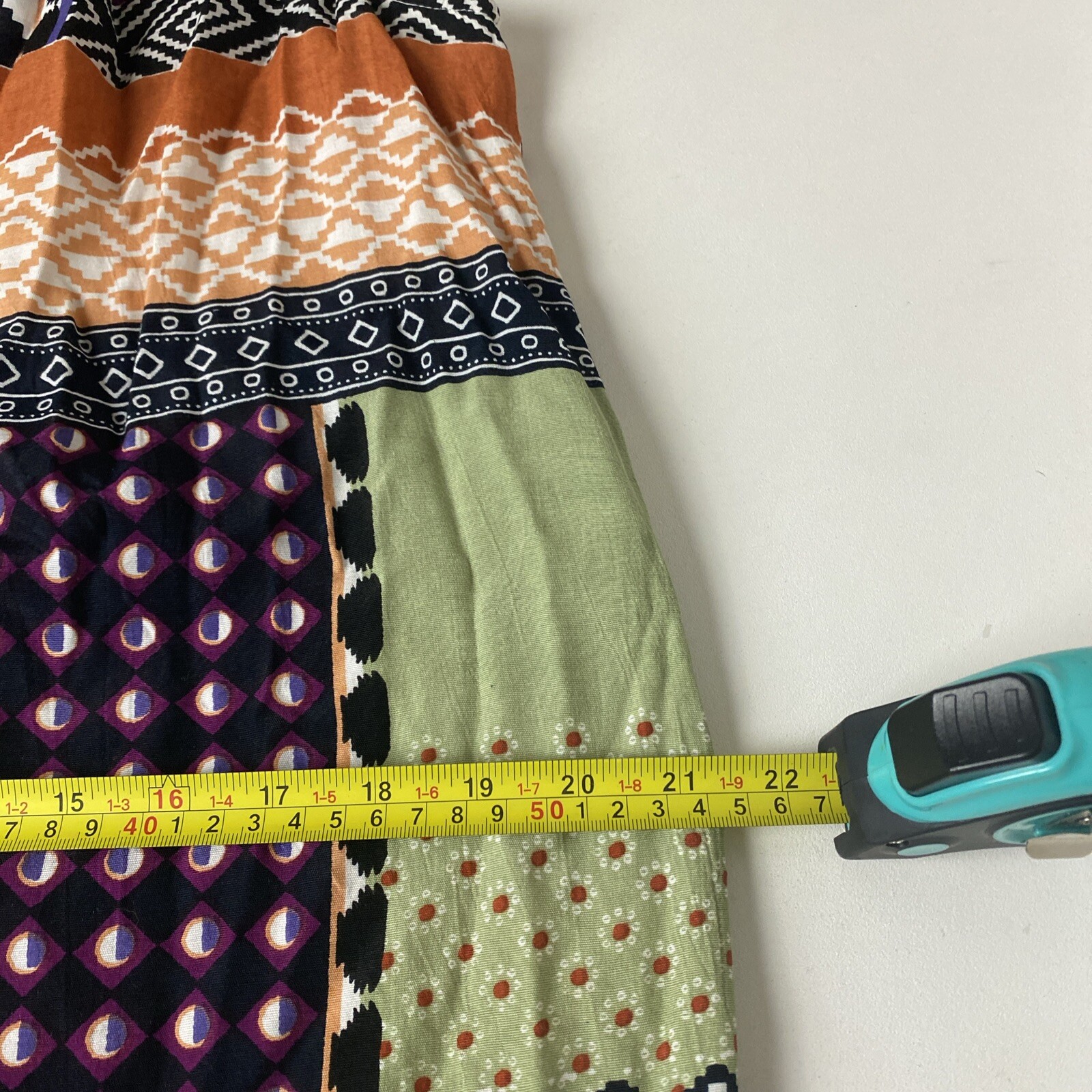 Anthropologie Multicolor Patchwork Style Sleevele… - image 10