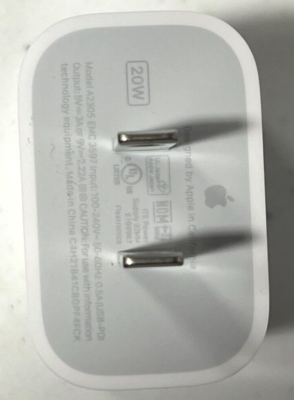 Original Apple - 20W USB-C Power Adapter - White (MHJA3AM/A)-Open