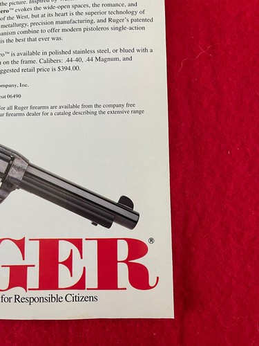 Vintage 1994 Ruger Vaquero Print Ad - Picture 2 of 7
