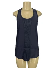 Athleta Small Women Pullover Tank Top ZIP Pocket Gym Active Scoop Neck ML3