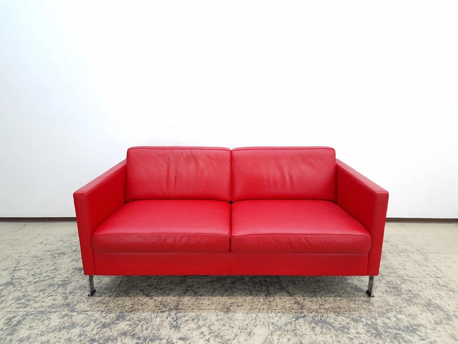 De Sede ds 118 red two seater designer sofa couch desede fsm wk living sofa #0381
