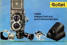Rollei TLR camera accessories customer brochure 16 pages/1960/6"x8" 