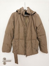 Sisley Wintermantel Daunenmantel Daunenjacke Gr. S, Taupe Beige Sand