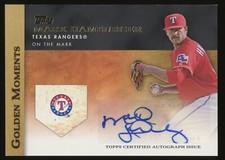 2012 Topps Golden Moments MARK HAMBURGER Rangers Certified AUTOGRAPH! FREE S&H!!