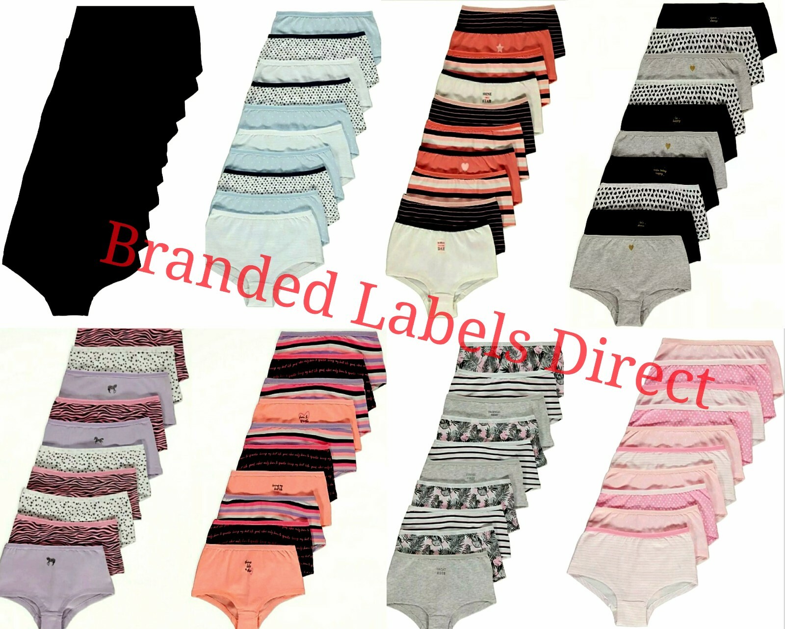 GIRLS UNDERWEAR SHORTS KNICKERS COTTON 10 PACK AGE 416 YEARS eBay