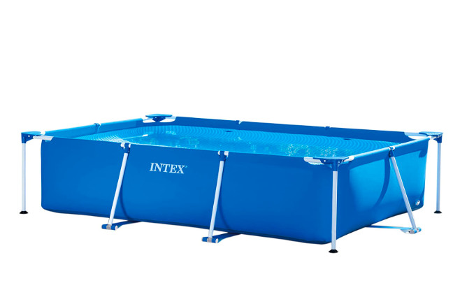 Piscine 3m hors sol rectangulaire liner triple pour jardin extérieur