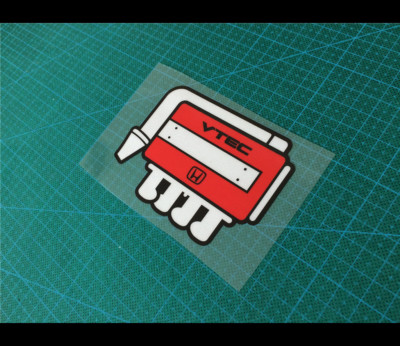 Reflective VTEC Engine Civic type R drift vti Sport JDM Sticker | eBay ...