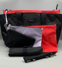 Pottery Barn Kids State Wellington Diaper Bag w/ Pouches and Strap Black 9965D