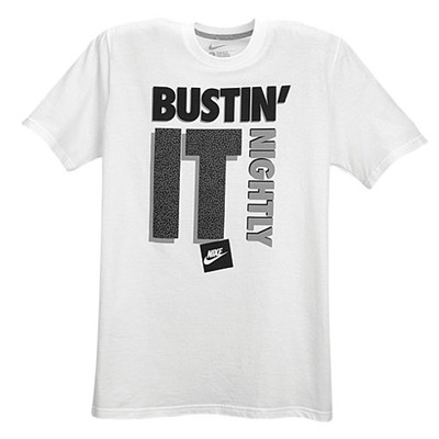 Nike  Bustin  It Nightly  T-Shirt White Men's Small Medium BNWT