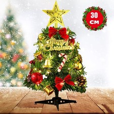 30CM Xmas Tabletop Artificial Small Mini Christmas Tree Home Decor Ornament UK