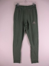 Adidas Joggers Womens S Olive Green Tapered Cuffed Sweatpant Pockets Athleisure