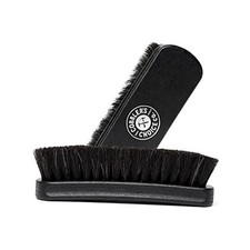 Premium Shoe Brush - Horsehair Shoe Brush - Concaved Handle for Premium Black