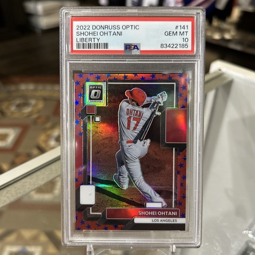 2022 Panini Donruss Optic #141 Shohei Ohtani Rare Liberty Prizm SSP /25 PSA 10!!