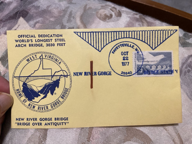 UNITED STATES FIRST DAY COVER  NEW RIVER GORGE FAYETTEVILLE WEST VIRGINIA