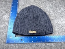 Columbia Hat Beanie Mens One Size Gray Knit Fleece Lined Thermal Winter