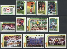 St Vincent 1986 : Soccer - Good Set Very Fine MNH Stamps