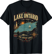 Retro Style Vintage Lake Ontario T-Shirt
