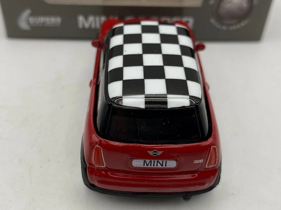 1:60 WELLY MINI COOPER rosso diecast modellino auto metallo - Immagine 4 di 4