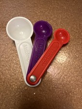 Vintage 80s Toy Fisher Price Fun With Food Measuring Spoons Set Kitchen Kit 1987