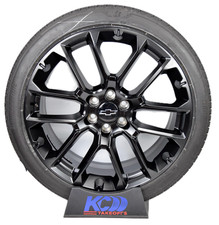 24 Chevy Silverado Tahoe Replica Satin Black Wheels Rims Tires Srv 24 Chevy Silverado Tahoe Replica Satin Black Wheels Rims Tires Srv