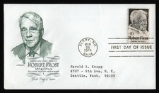 #1526 10c Robert Frost, Artmaster FDC **ANY 5=FREE SHIPPING**