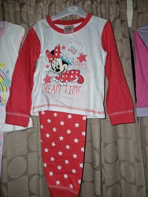 Disney Minnie Mouse Long Pyjamas Age 18-24 Months New with Tags