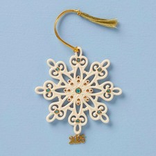 Lenox China GEMMED SNOWFLAKE 2025 Christmas Ornament N/O