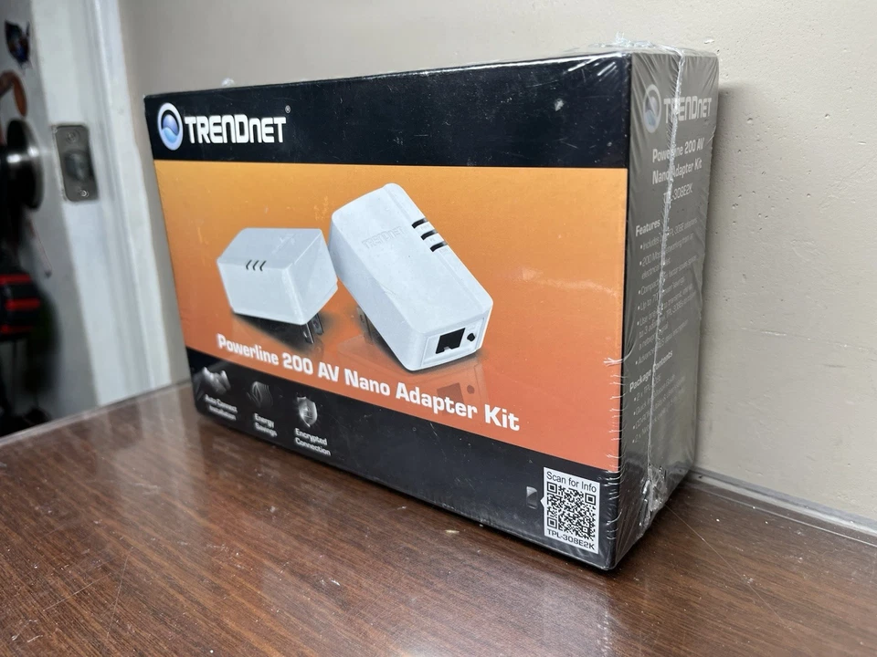 Trendnet Powerline 200 AV Nano Adapter Kit TPL-308E2K/A NEW Sealed - Image 3 of 4