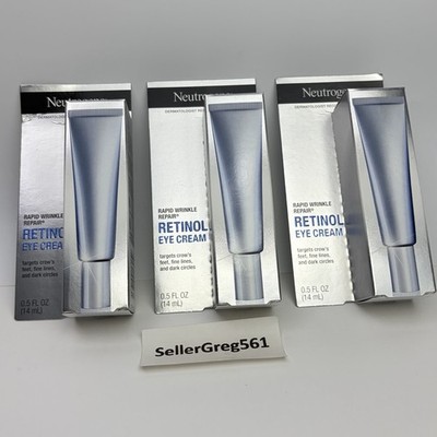 Neutrogena Wrinkle Repair Retinol Eye Cream 0.5 Fl Oz Each - LOT OF 3