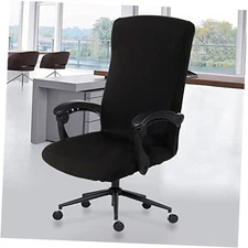  Water Resistant Office Chair Cover with Zipper, Medium Chair Cover Black