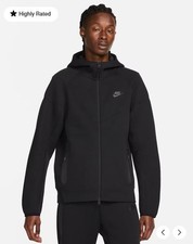 NEW NWOT MENS 2XL NIKE TECH FLEECE WINDRUNNER HOODIE JACKET BLACK FB7921 010