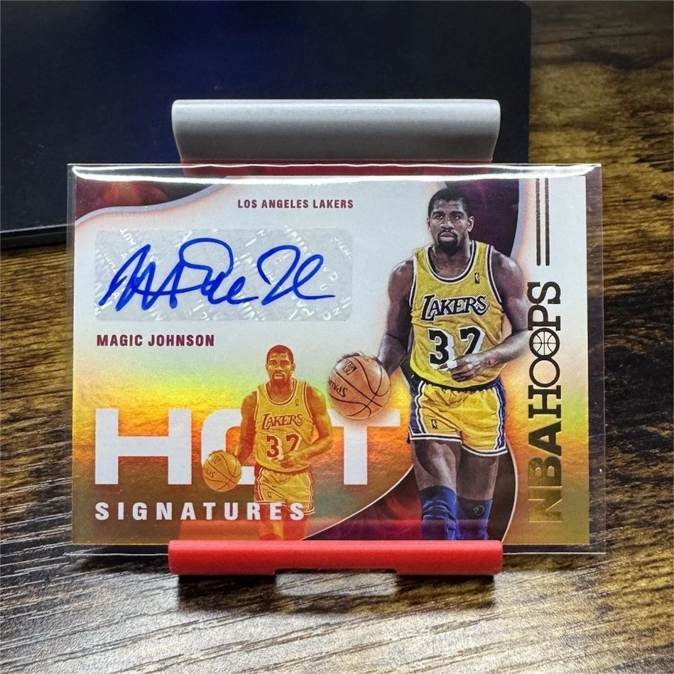 Panini Magic Johnson Basketball Autographed Sports Trading Cards