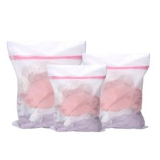 3 Pcs Zipped Underwear Washing Net Bag Sorting Washing Clothes Wash Bag