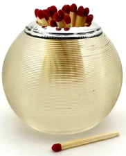 Silver Mounted Globe Match Striker by Corke Brothers & Co – London C. 1900