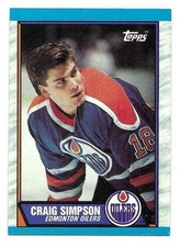 CRAIG SIMPSON 1989-90 TOPPS CARD NEAR MINT+ CONDITION