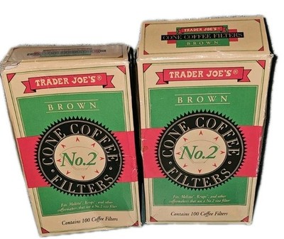 Vintage Trader Joe s No. 2 Cone Coffee Filters 1 Sealed 1 Partial 81 Left