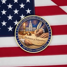Declaration of Independence Coin 250th Anniversary USA 1776  2026 History Gift