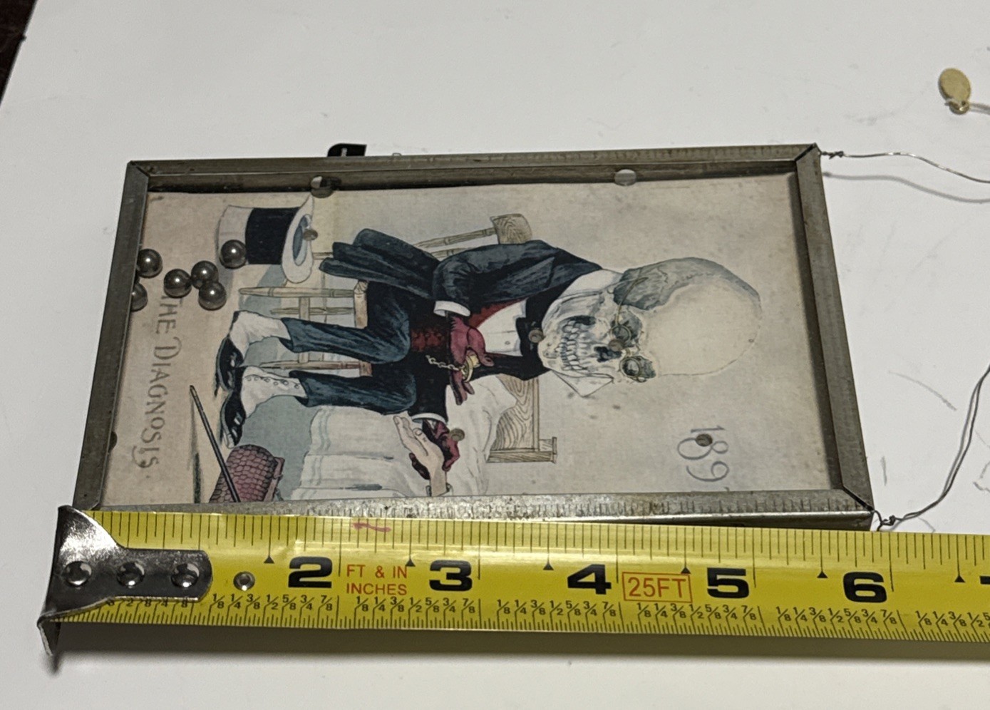 Victorian trading Halloween game skeleton doctor medical diagnosis unique shabby