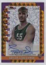2024-25 Topps Finest Rookie Gold Refractor 17/50 Baylor Scheierman Auto 0mz8