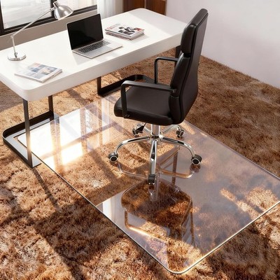 Tempered Glass Chair Mat for Carpet 32'' x 48'' Heavy Duty Office Chair Mat for...