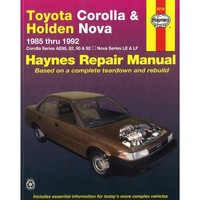 Toyota Corolla Holden Nova 1985-1992 Repair Manual Haynes