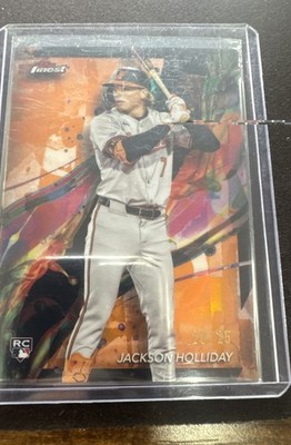 2024 Topps Finest - Common Jackson Holliday #76 Orange Refractor /25 (RC)