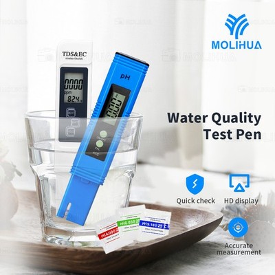 Digital PH & TDS EC Meter, Wasserqualität Tester, Trinkwasser, Leitwertmessgerät