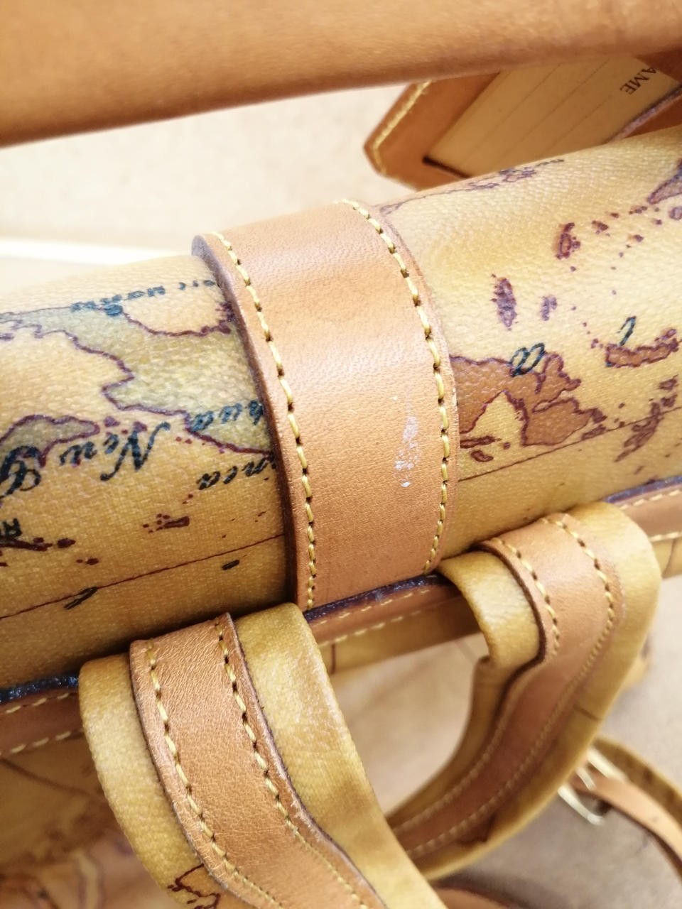 Backpack Model Number Map Pattern Color Camel PRI… - image 8